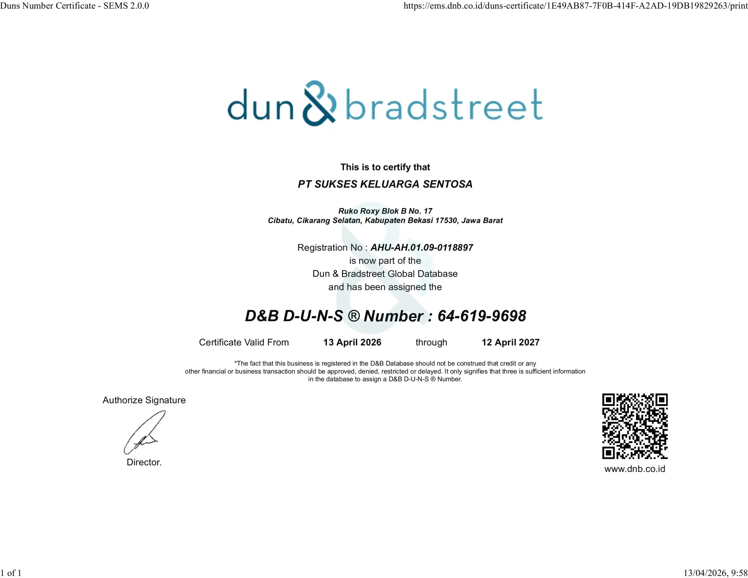 PT SUKSES KELUARGA SENTOSA PT SUKSES KELUARGA SENTOSA